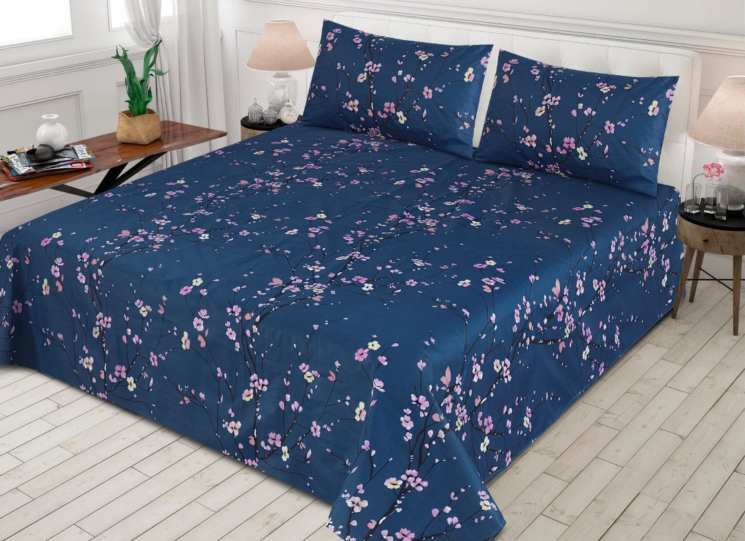 3 Pcs Bedsheets Pure Cotton #07