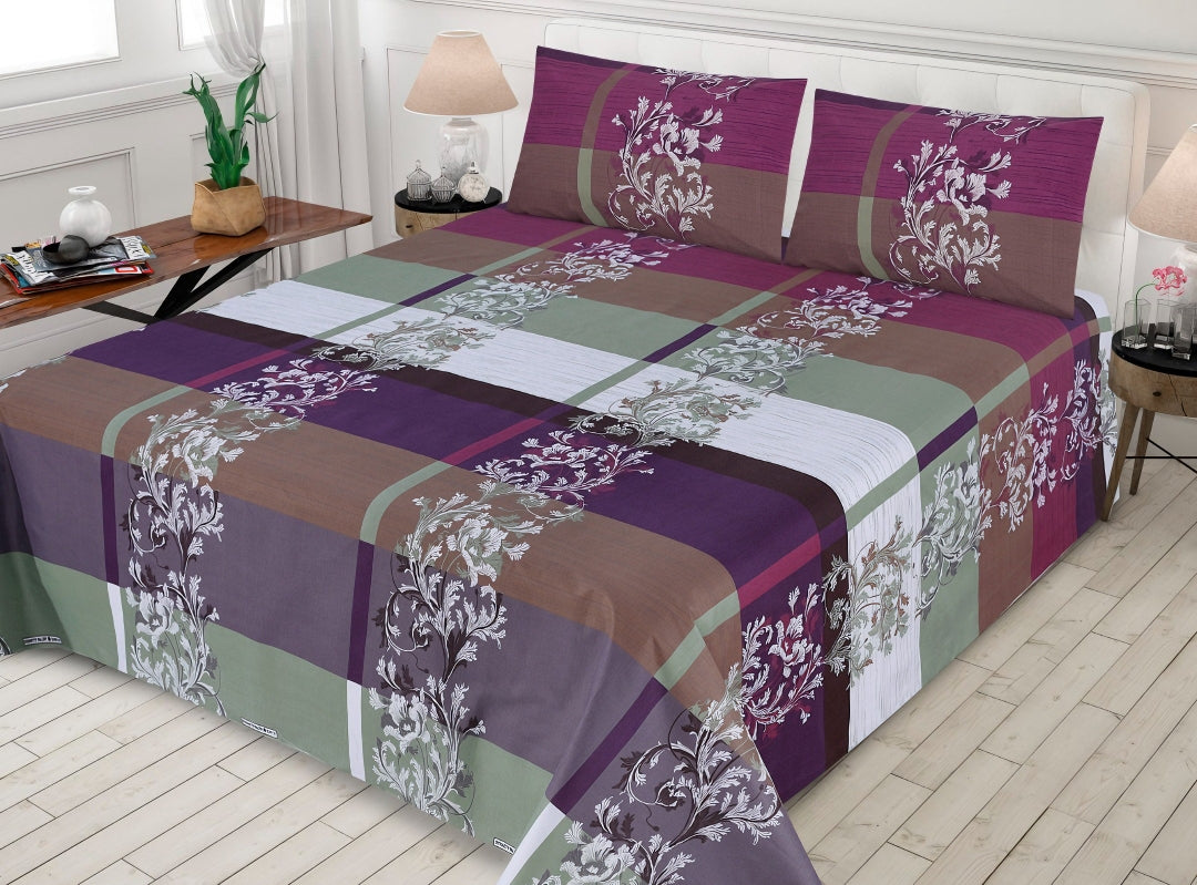 3 Pcs Bedsheets Pure Cotton #04