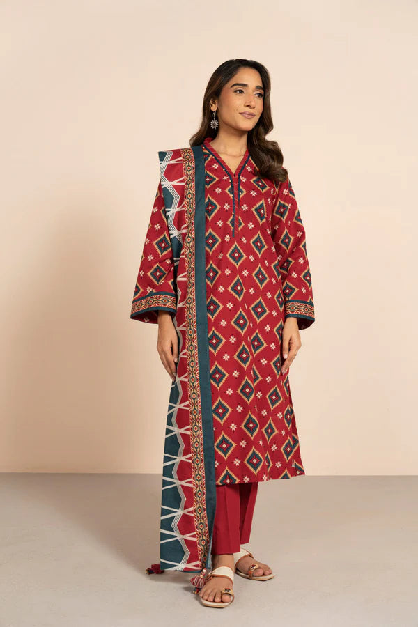 RTS | SHIRT, TROUSER & SHAWL KHADDAR | 3PCS